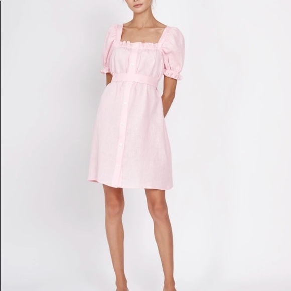 SLEEPER BRIGITTE MINI DRESS IN PINK - Picture 1 of 16